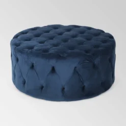 Orla Modern Glam Round Ottoman - Christopher Knight Home -Homcom Crosley Shop GUEST cb864b44 318f 4ce2 ae8e 1c0e31db6e2e