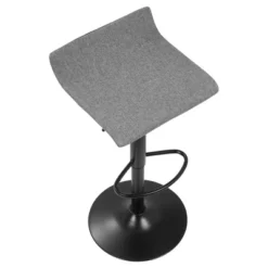 Set Of 2 Ale Xl Contemporary Adjustable Barstool - Black And Gray - Lumisource -Homcom Crosley Shop GUEST cc229f7e c5d7 48c8 8e29 101d8931f909