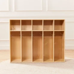 ECR4Kids Streamline 5-Section Toddler Coat Locker, Classroom Furniture, Natural -Homcom Crosley Shop GUEST cc6c0731 cb92 4138 a751 cca0b1a086f0