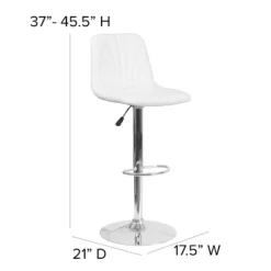 Flash Furniture Contemporary Vinyl Adjustable Height Barstool With Embellished Stitch Design And Chrome Base -Homcom Crosley Shop GUEST ccaeb09d eef5 4643 8c5a a6faa05e86a1