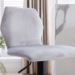 Adjustable Velvet Stool Ash Gray - Acessentials -Homcom Crosley Shop GUEST cd8a41ca 5d30 4334 a5d1 6f68c4d6b23e