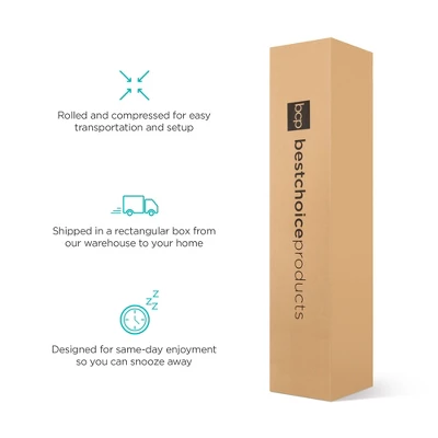 Best Choice Products 10in Dual Layered Memory Foam Mattress W/ CertiPUR-US Certified Foam 7 Best Choice Products 10in Dual Layered Memory Foam Mattress W/ CertiPUR-US Certified Foam - Image 5