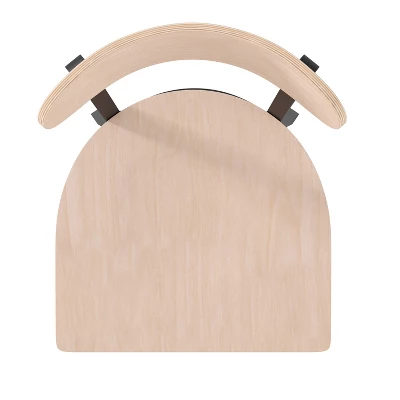 Emma And Oliver Industrial Barstool With Rolled Steel Frame And Solid Wood Seat - 500 Lbs. Static Weight Capacity 9 Emma And Oliver Industrial Barstool With Rolled Steel Frame And Solid Wood Seat - 500 Lbs. Static Weight Capacity - Image 7