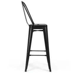 Tangkula Set Of 4 Bar Stools 30" Height Stackable Patio Dining Chairs -Homcom Crosley Shop GUEST cfff388d 5dd6 4980 b6fd 31cd588ccdf7