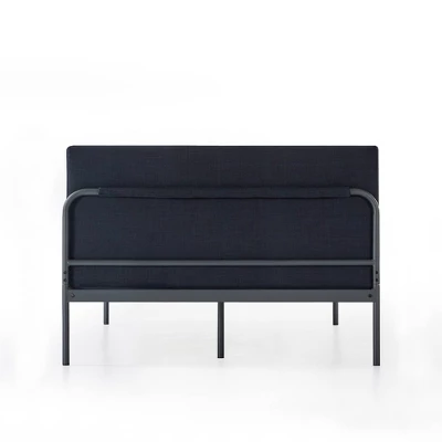 Maggie Metal Platform Bed With Upholstered Cushion Headboard - Mellow 5 Maggie Metal Platform Bed With Upholstered Cushion Headboard - Mellow - Image 3