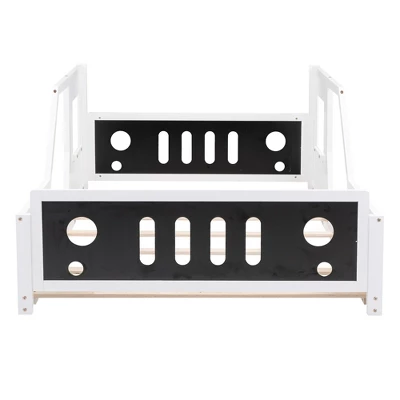 Full Size Classic Car-Shaped Platform Bed With Wheels - ModernLuxe 8 Full Size Classic Car-Shaped Platform Bed With Wheels - ModernLuxe - Image 6