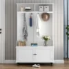 40" 3-in-1 Design Hall Tree With 4 Hooks, Coat Hanger And Entryway Storage Bench - ModernLuxe 1 40" 3-in-1 Design Hall Tree With 4 Hooks, Coat Hanger And Entryway Storage Bench - ModernLuxe -Homcom Crosley Shop GUEST d1ec1717 fd66 44d0 9f19 134de440eb71