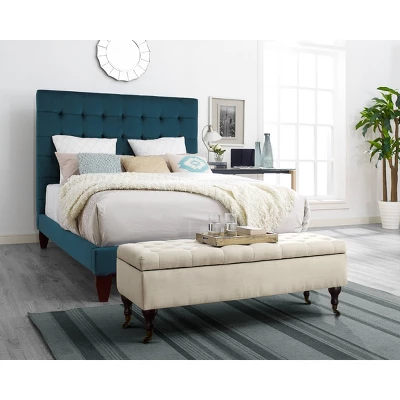 Collette Tufted Bench With Storage Butter Cream - Adore Decor 4 Collette Tufted Bench With Storage Butter Cream - Adore Decor - Image 2