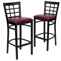 Emma And Oliver 2 Pack Window Back Metal Restaurant Barstool -Homcom Crosley Shop GUEST d23ad322 e93b 45f5 b39f a2056d9bccd6