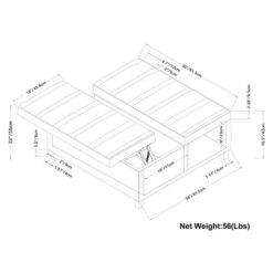 Tyler Coffee Table Storage Ottoman - Wyndenhall -Homcom Crosley Shop GUEST d2a959ac 1916 4c50 a21d e451721d0165