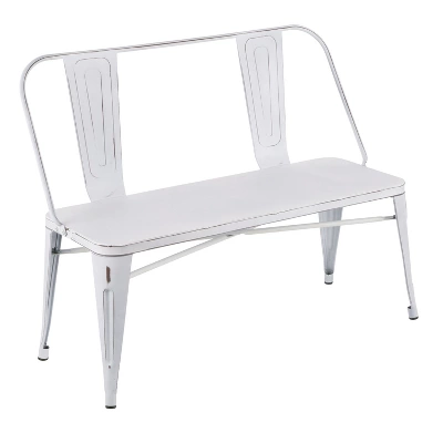 Oregon Industrial Metal Dining Entryway Bench- LumiSource 11 Oregon Industrial Metal Dining Entryway Bench- LumiSource - Image 9