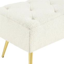 Yaheetech Modern Upholstered Button-Tufted Ottoman Footstool Bench For Bedroom -Homcom Crosley Shop GUEST d3106c81 6941 4a2e b52d 8bea103d28c9