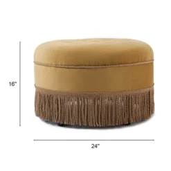 Jennifer Taylor Home Yolanda 24" Upholstered Round Accent Ottoman -Homcom Crosley Shop GUEST d35add1e 2ede 400c b5e0 eb1a57027d6e