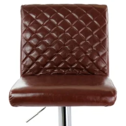 Elama 2 Piece Adjustable Tufted Faux Leather Bar Stool In Glossy Cherry With Chrome Base -Homcom Crosley Shop GUEST d369c709 81a3 476a 94c5 1593f4ffc478