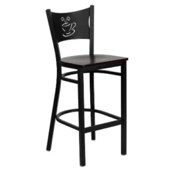 Flash Furniture Black Coffee Back Metal Restaurant Barstool -Homcom Crosley Shop GUEST d3aec748 f6d5 4b1f 810b f72970690549