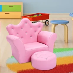 Costway Pink Kids Sofa Armrest Chair Couch Children Toddler Birthday Gift W/ Ottoman 18 Costway Pink Kids Sofa Armrest Chair Couch Children Toddler Birthday Gift W/ Ottoman -Homcom Crosley Shop GUEST d3ce574f 82dc 4602 b648 0a7d2294b3f6