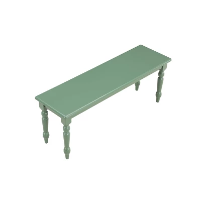 Carolina Wood Dining Bench Equestrian Green - Boraam 4 Carolina Wood Dining Bench Equestrian Green - Boraam - Image 2