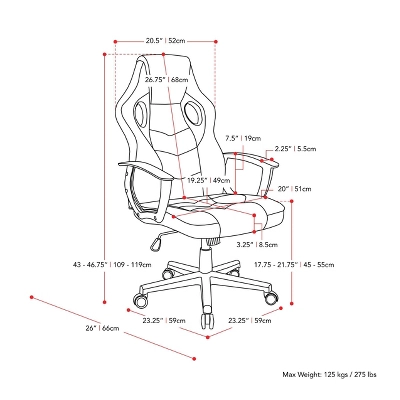Mad Dog Gaming Chair Black And Camo - CorLiving 11 Mad Dog Gaming Chair Black And Camo - CorLiving - Image 9