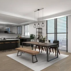 Natural Solid Wood Bench Light Brown - Olivia & May -Homcom Crosley Shop GUEST d419bd7e 1b91 4308 bd2d 07c36b585a33