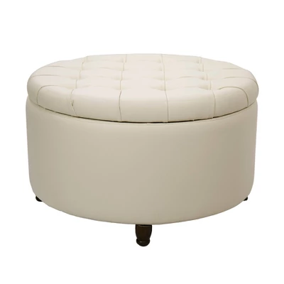 Large Round Tufted Storage Ottoman With Lift Off Lid - WOVENBYRD 21 Large Round Tufted Storage Ottoman With Lift Off Lid - WOVENBYRD - Image 19
