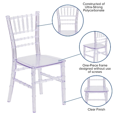 Flash Furniture Child’s Resin Party And Event Chiavari Chair For Commercial & Residential Use 4 Flash Furniture Child’s Resin Party And Event Chiavari Chair For Commercial & Residential Use - Image 2