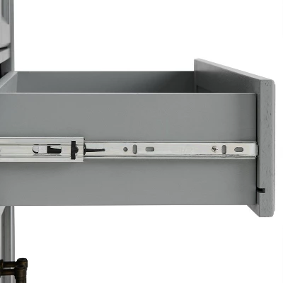 3pc Tara Entryway Set - Hall Tree And 2 Linen Cabinets Distressed Gray - Crosley 15 3pc Tara Entryway Set - Hall Tree And 2 Linen Cabinets Distressed Gray - Crosley - Image 13