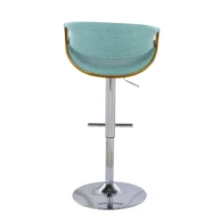 Set Of 2 Curvo Upholstered Barstools Teal/Walnut - Lumisource 11 Set Of 2 Curvo Upholstered Barstools Teal/Walnut - Lumisource -Homcom Crosley Shop GUEST d51db811 4140 4917 8ca4 8cf15ec450ec