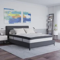 Flash Furniture Capri Comfortable Sleep 12 Inch CertiPUR-US Certified Memory Foam & Pocket Spring Mattress, Mattress In A Box -Homcom Crosley Shop GUEST d5bf28f0 9b06 4e39 b4f7 5c2e88d00e4a