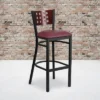 Emma And Oliver Black Decorative Cutout Back Metal Restaurant Dining Barstool -Homcom Crosley Shop GUEST d5eb1865 12a4 4e05 9d3c 79c824a7caf9 1