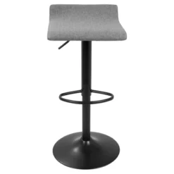 Set Of 2 Ale Xl Contemporary Adjustable Barstool - Black And Gray - Lumisource -Homcom Crosley Shop GUEST d63f0be1 4080 45b2 9c18 14e50c1f1841