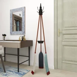 Metal Nautical Style Coat Rack Tripod Base - Olivia & May 26 Metal Nautical Style Coat Rack Tripod Base - Olivia & May -Homcom Crosley Shop GUEST d742cfc4 8192 4848 8483 e3cd697cbd04