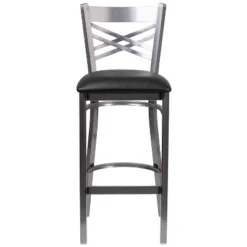 Flash Furniture Clear Coated ''X'' Back Metal Restaurant Barstool -Homcom Crosley Shop GUEST d89cb7b6 ac92 4d52 8795 ad1f5ce8a905