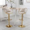 Set Of 2 Modern Style 360 Degree Swivel Bar Stools With Metal Adjustable Base - ModernLuxe -Homcom Crosley Shop GUEST d89fc348 2387 4210 ac51 ef51beb70878