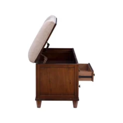 Mason Upholstered Storage Entryway Bench Chestnut - Powell Company -Homcom Crosley Shop GUEST d8ec5957 1a16 400b 8a8f fec001782509