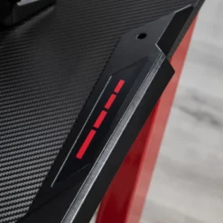 HOMCOM 48 Inch Gaming Desk With Large Tabletop, Racing Computer Desk With Cup Holder And Headphone Hook, Black / Red -Homcom Crosley Shop GUEST d99ac80c 2d4f 4249 bd8f 3dc419a1594e