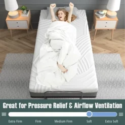 Costway 8 Inch Twin XL Bed Mattress Gel Memory Foam Convoluted Foam For Adjustable Bed -Homcom Crosley Shop GUEST d9f5123f 13e3 4a25 86ac 2c0e9c09b921