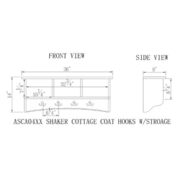 Shaker Cottage Coat Hooks With Storage - Alaterre Furniture -Homcom Crosley Shop GUEST da71dcad 7616 432a 9c83 6381b7cbe299