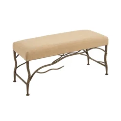 Farmhouse Wood Rectangle Bench Brown - Olivia & May -Homcom Crosley Shop GUEST da810cb5 4a97 4fe6 97e3 132042dd4848