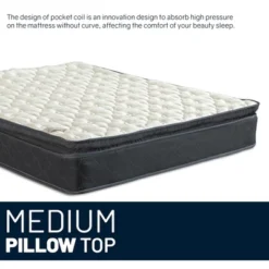 Continental Sleep, 9-Inch Medium Firm Pillow Top Memory Foam Hybrid Mattress, Compatible With Adjustable Bed -Homcom Crosley Shop GUEST dac8a8d8 6910 4050 b998 297d3669b9dc 1