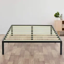 Continental Sleep, 14 Inch Metal Platform Bed Frames With Wood Slat Support / No Box Spring Needed, -Homcom Crosley Shop GUEST db0318b8 f15b 4355 a6e9 b014ef0f3dae
