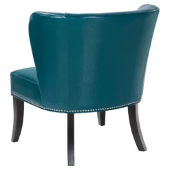 Hilton Concave Back Armless Chair - Peacock Blue -Homcom Crosley Shop GUEST db124cb4 b664 481a b357 0538ea690e69