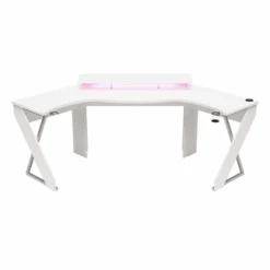 Xtreme Gaming Corner Desk With Riser & Led Light Kit White - NTENSE -Homcom Crosley Shop GUEST db70e2d0 be2a 4b3b bfa7 09024bf7d13a