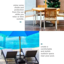 Maple99 Umbrella Base – Fillable, Heavy-Duty & Mobile Patio Umbrella Stand For Deck, Poolside, Garden - 123 Lbs Capacity, Black -Homcom Crosley Shop GUEST dc6c4eb3 70d0 4f3f a4d5 e025d5ddde64