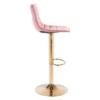 Pierce Barstool Pink/Gold - ZM Home -Homcom Crosley Shop GUEST dc6db3d6 a30f 42cf 8ee1 9bfed74ad36a