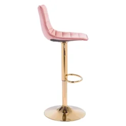 Pierce Barstool Pink/Gold - ZM Home