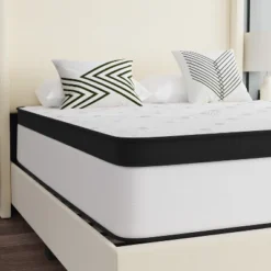 Emma And Oliver Hybrid Mattress In A Box With CertiPUR-US Certified Foam, Pocket Spring Core & Knit Fabric Top For All Sleep Positions -Homcom Crosley Shop GUEST dc83d908 bd60 4a5a a659 bd518476e207