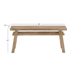 Rustic Mahogany Bench Brown - Olivia & May