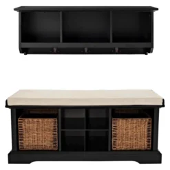 2pc Brennan Entryway Bench And Shelf Set - Crosley -Homcom Crosley Shop GUEST dca7b031 d9a7 4a26 9168 3650976409c4