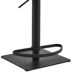 Erin Adjustable Barstool With Gray Faux Leather Fabric - Black Metal Finish - Armen Living -Homcom Crosley Shop GUEST dd16a9d5 c7b8 466f 8f2d 049a8adb04a2