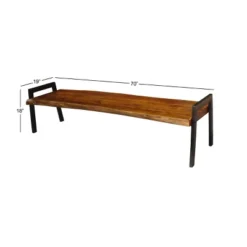 Natural Wooden Bench Brown - Olivia & May 12 Natural Wooden Bench Brown - Olivia & May -Homcom Crosley Shop GUEST dd52ddd6 22bb 4345 a923 ea41cfbe0bcf